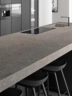 Plan de travail tendance gris